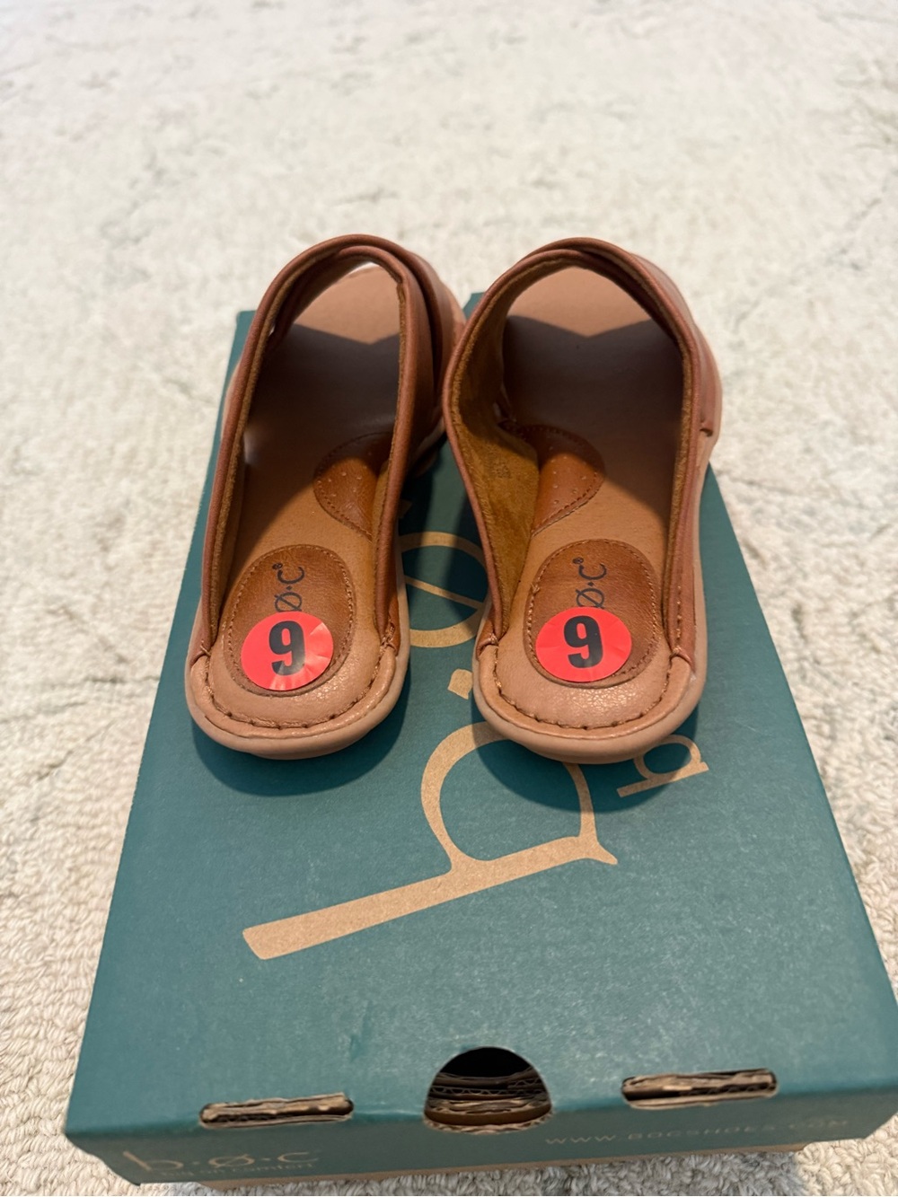 b.o.c. Tan Slip-On Leather Crossover Mules - Picture 5 of 6